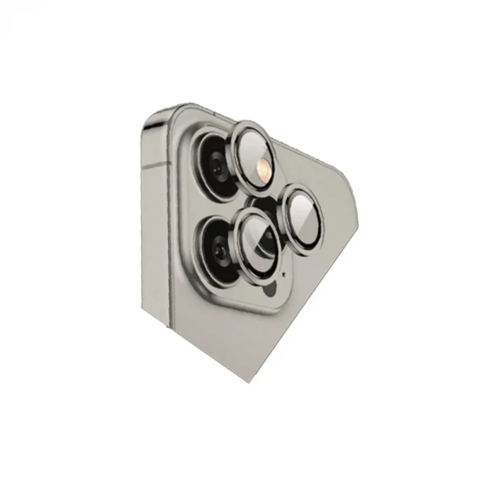 Newface Apple iPhone 15 Pro Max Bilvis Titan Kamera Lens - Titan Gri