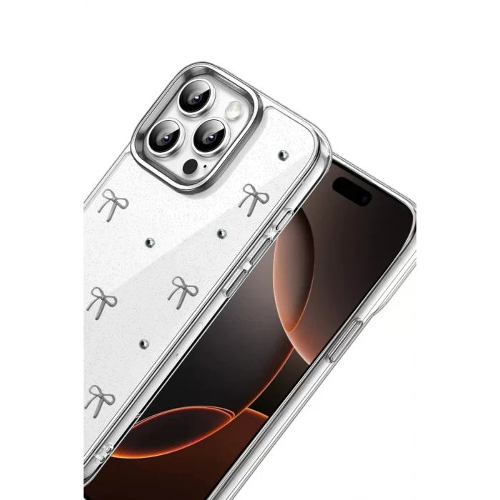 Newface Apple iPhone 15 Pro Max Fiyonk Desenli Kapak - Desen 5