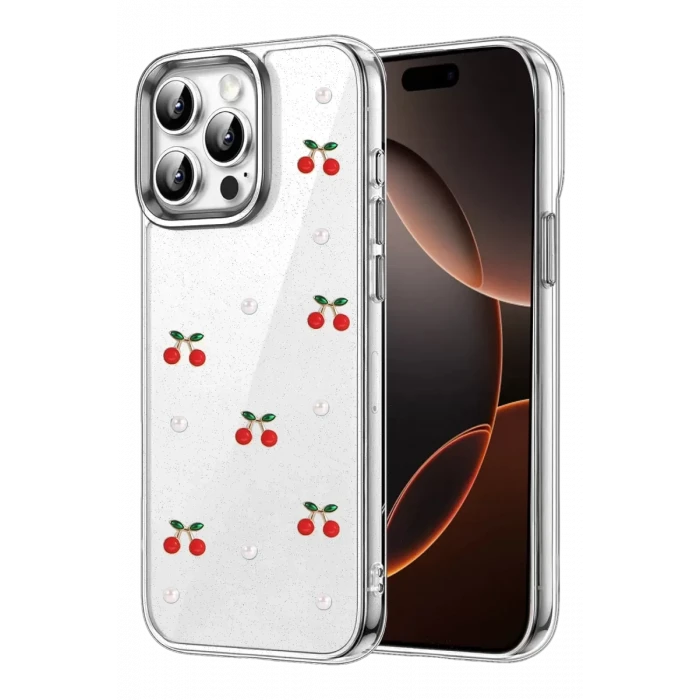 Newface Apple iPhone 15 Pro Max Fiyonk Desenli Kapak - Desen 9
