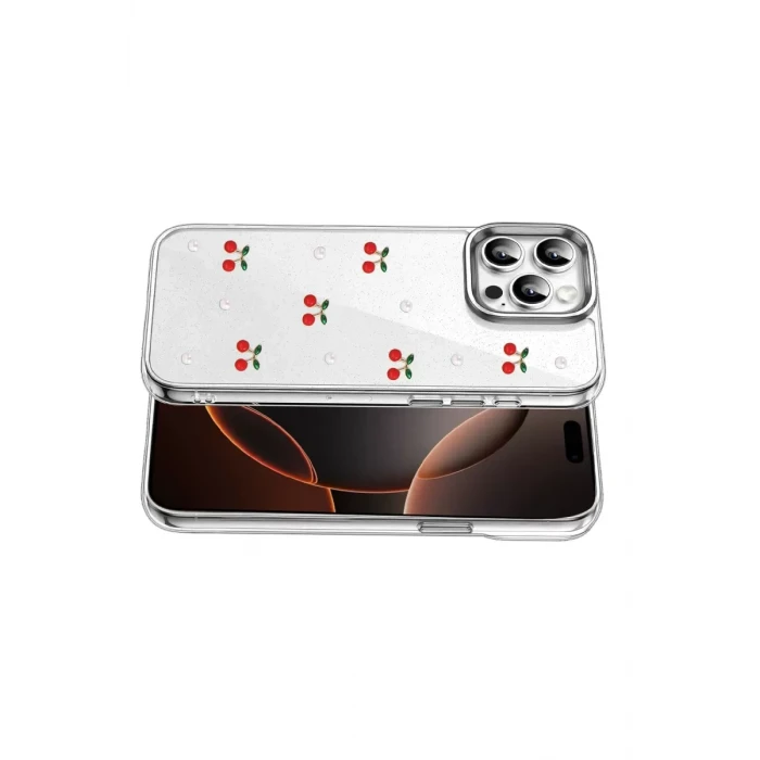 Newface Apple iPhone 15 Pro Max Fiyonk Desenli Kapak - Desen 9