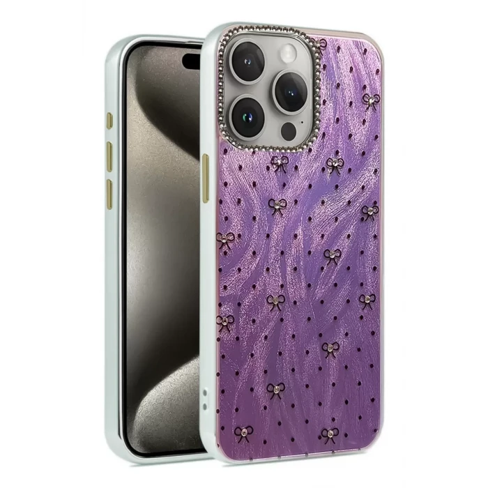 Newface Apple iPhone 15 Pro Max Kılıf Blade Aynalı Desenli Kapak - Desen 2