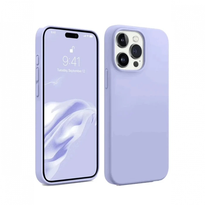 Newface Apple iPhone 15 Pro Max Kılıf First Silikon - Lila
