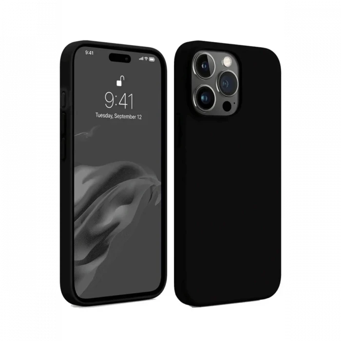 Newface Apple iPhone 15 Pro Max Kılıf First Silikon - Siyah