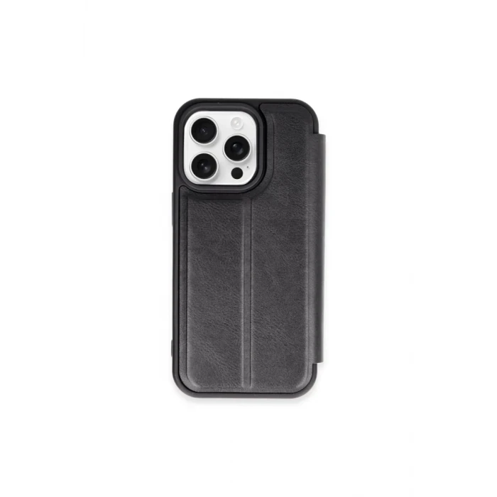 Newface Apple iPhone 15 Pro Max Kılıf Flip Cover - Siyah