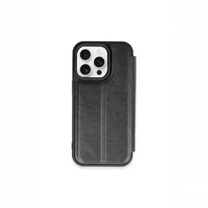 Newface Apple iPhone 15 Pro Max Kılıf Flip Cover - Siyah