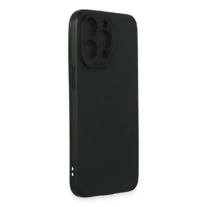 Newface Apple iPhone 15 Pro Max Kılıf Loop Deri Silikon - Yeşil