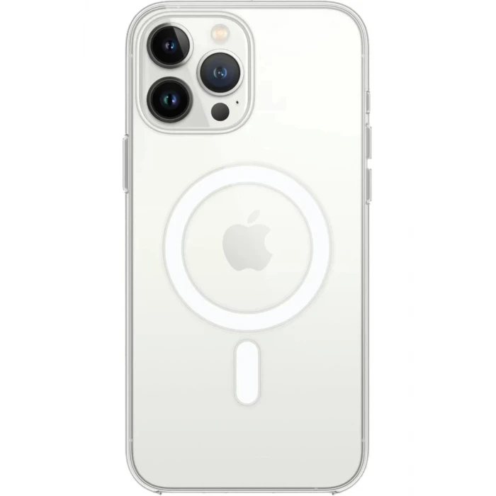Newface Apple iPhone 15 Pro Max Kılıf Magneticsafe Şeffaf Silikon - Şeffaf