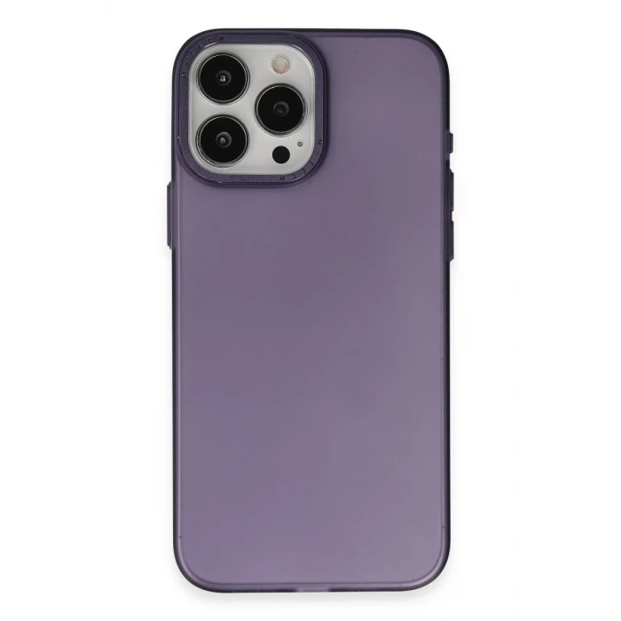 Newface Apple iPhone 15 Pro Max Kılıf Modos Metal Kapak - Derin Mor