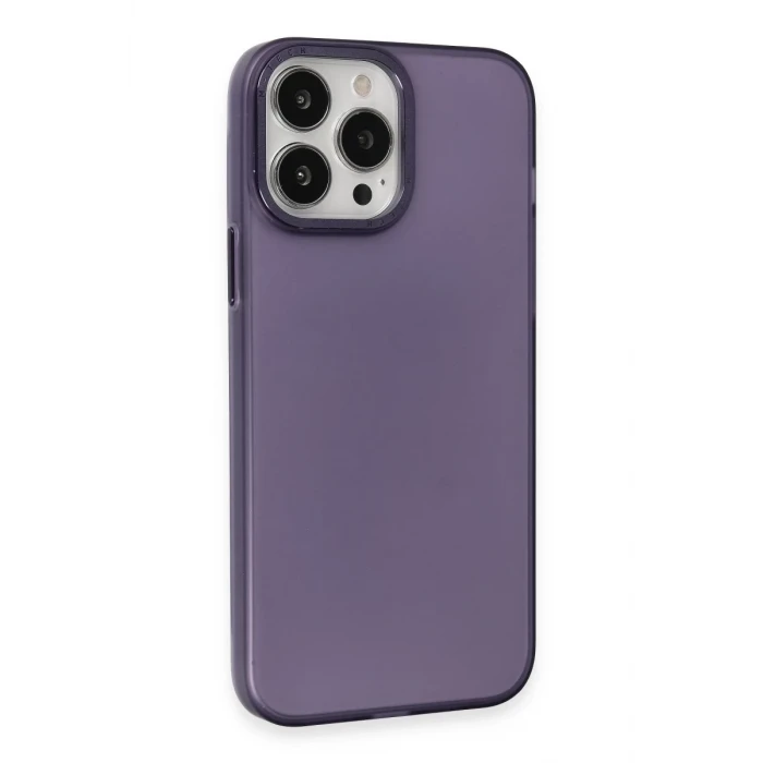 Newface Apple iPhone 15 Pro Max Kılıf Modos Metal Kapak - Derin Mor