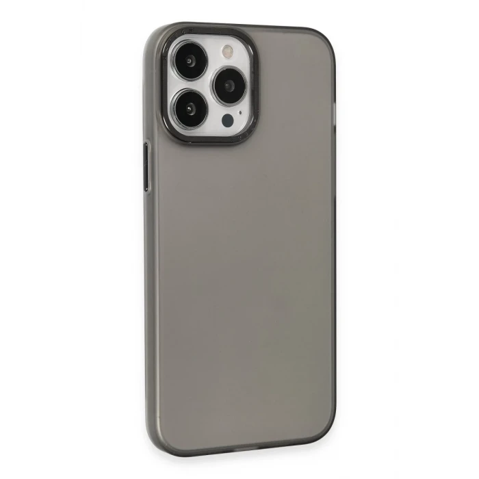 Newface Apple iPhone 15 Pro Max Kılıf Modos Metal Kapak - Siyah