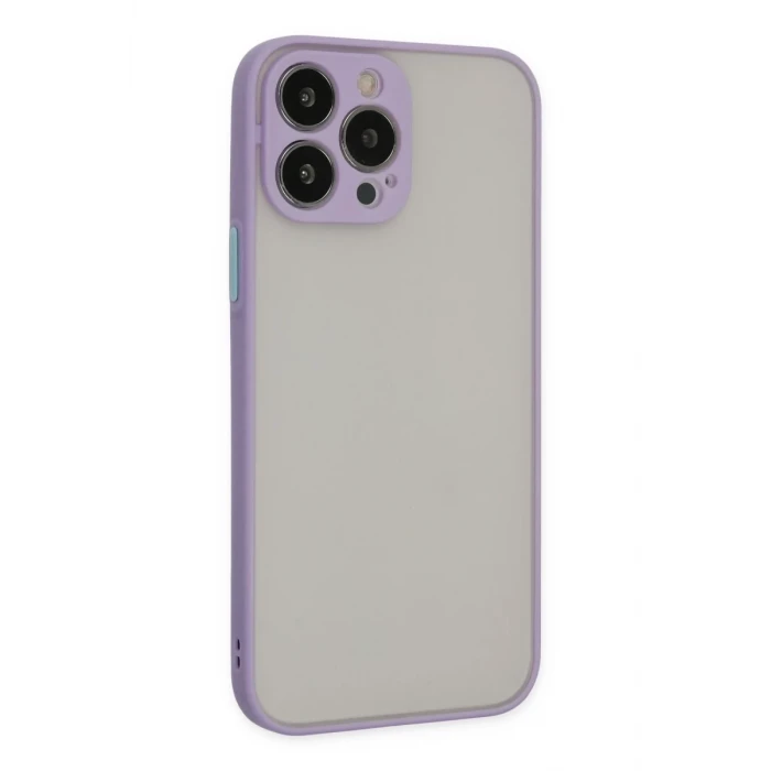 Newface Apple iPhone 15 Pro Max Kılıf Montreal Silikon Kapak - Mor