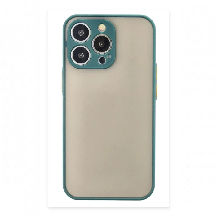 Newface Apple iPhone 15 Pro Max Kılıf Montreal Silikon Kapak - Yeşil