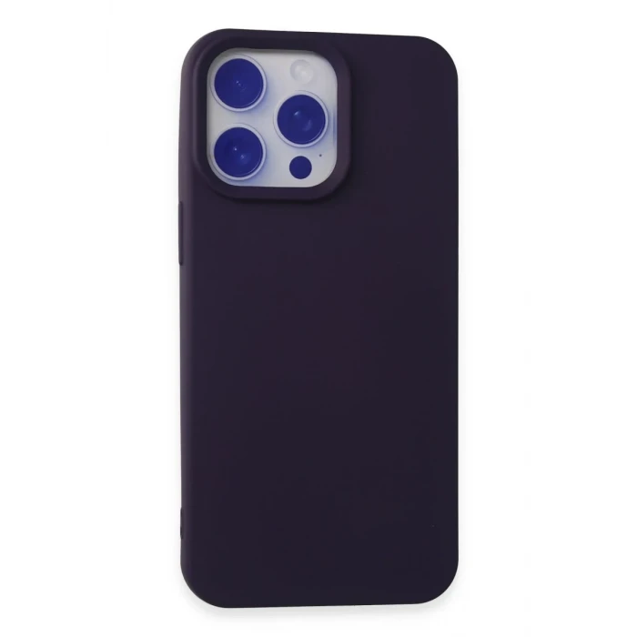 Newface Apple iPhone 15 Pro Max Kılıf Nano içi Kadife Silikon - Mor