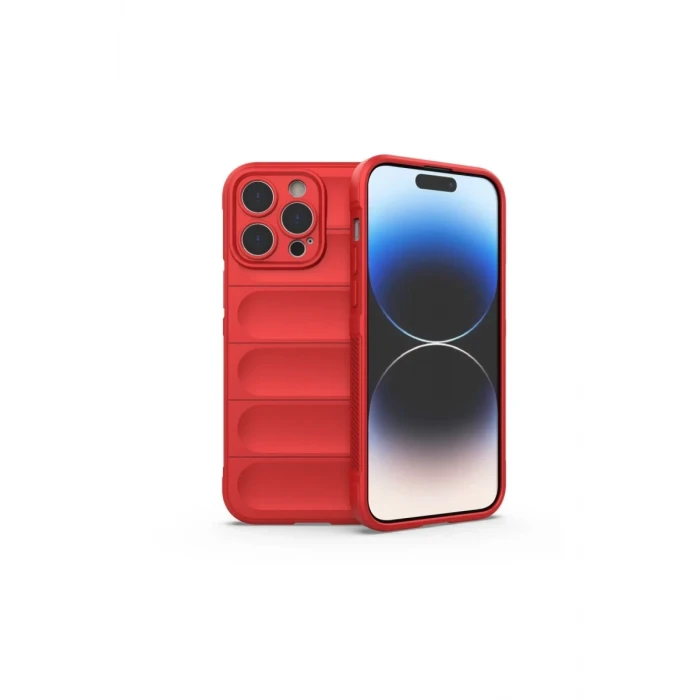 Newface Apple iPhone 15 Pro Max Kılıf Optimum Silikon - Kırmızı