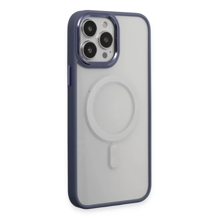 Newface Apple iPhone 15 Pro Max Kılıf Room Magneticsafe Silikon - Sierra Blue