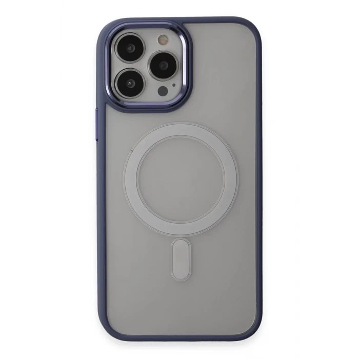 Newface Apple iPhone 15 Pro Max Kılıf Room Magneticsafe Silikon - Sierra Blue