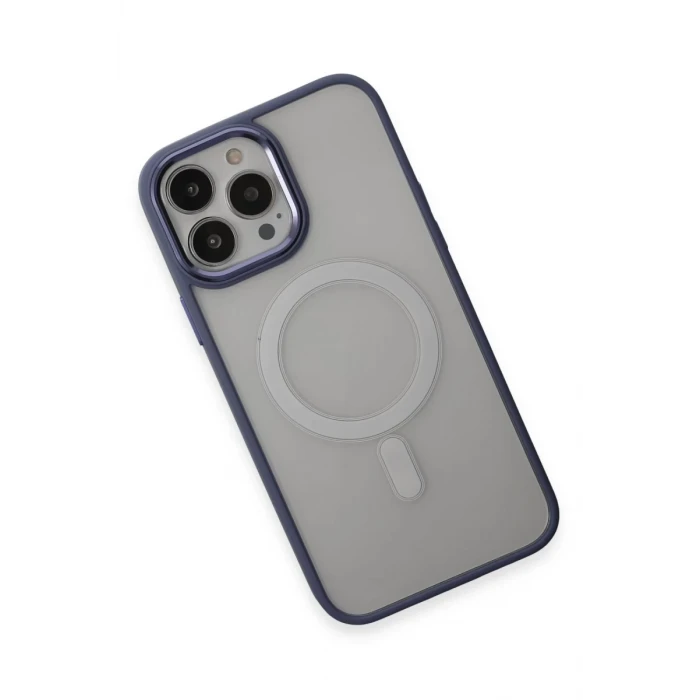 Newface Apple iPhone 15 Pro Max Kılıf Room Magneticsafe Silikon - Sierra Blue
