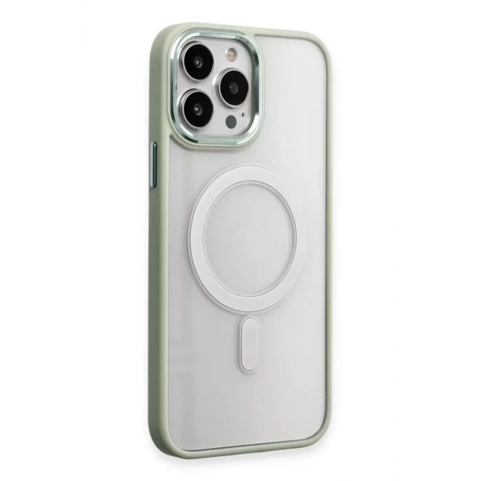 Newface Apple iPhone 15 Pro Max Kılıf Room Magneticsafe Silikon - Su Yeşili