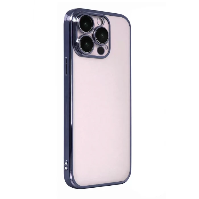 Newface Apple iPhone 15 Pro Max Razer Lensli Silikon - Lacivert