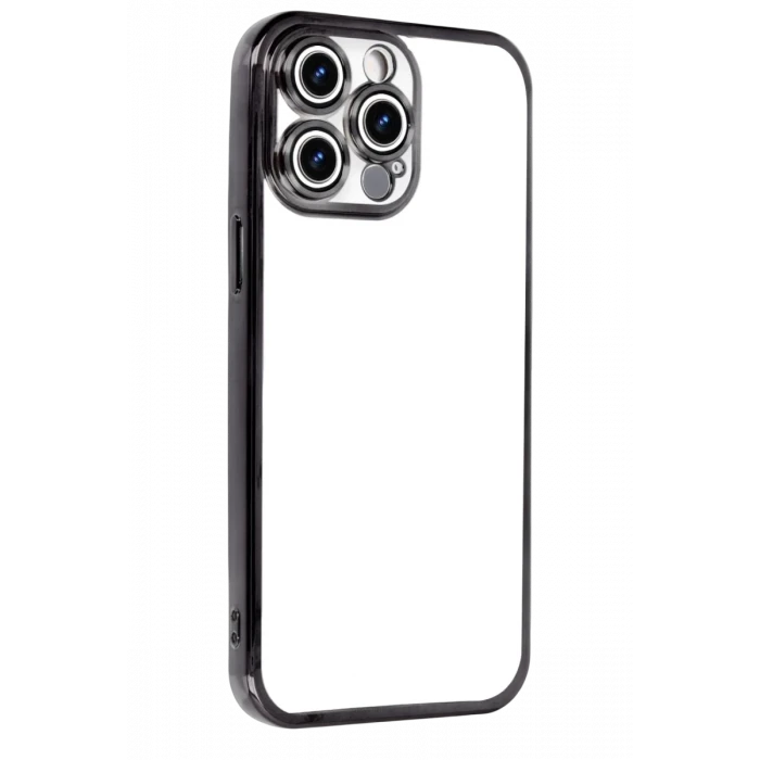 Newface Apple iPhone 15 Pro Max Razer Lensli Silikon - Siyah