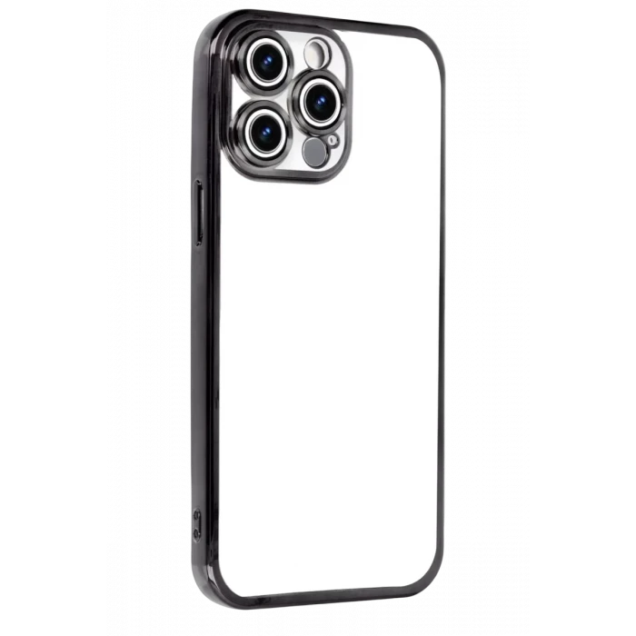 Newface Apple iPhone 15 Pro Max Razer Lensli Silikon - Siyah