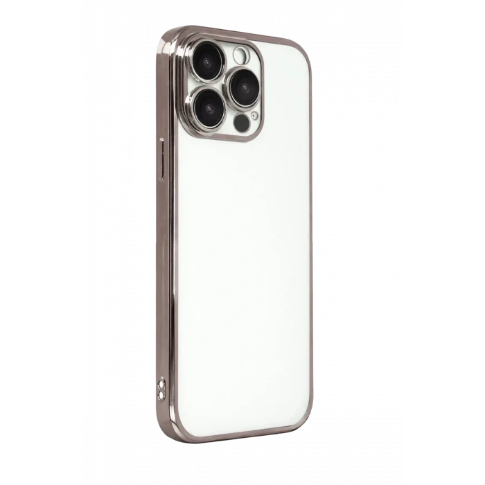 Newface Apple iPhone 15 Pro Max Razer Lensli Silikon - Titan Gri