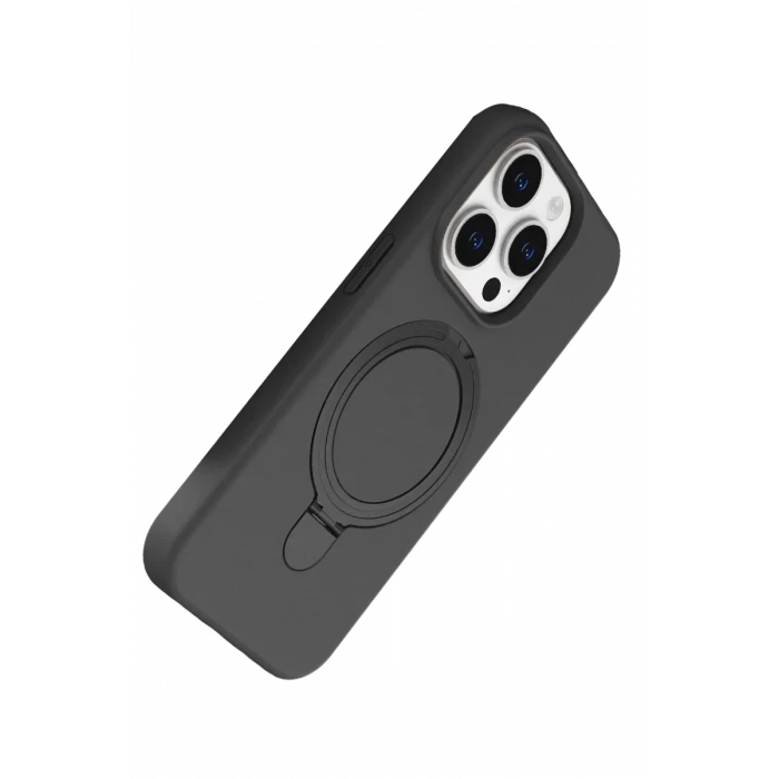 Newface Apple iPhone 15 Pro Max Regal Magsafe Standlı Kapak - Titan Gri