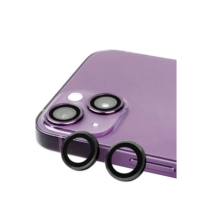 Newface Apple iPhone 15 Raze Metal Kamera Lens - Siyah