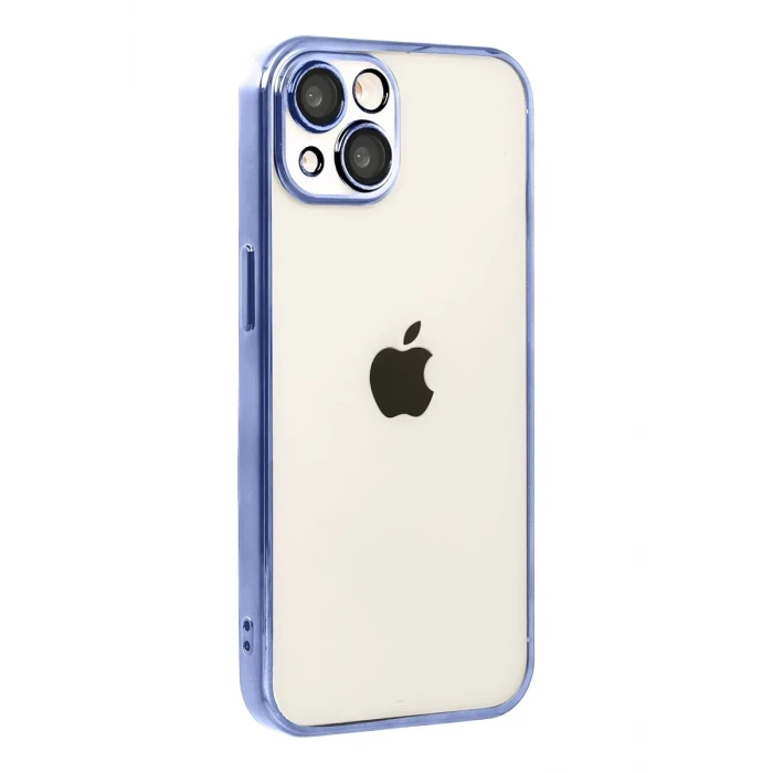 Newface Apple iPhone 15 Razer Lensli Silikon - Açık Mavi