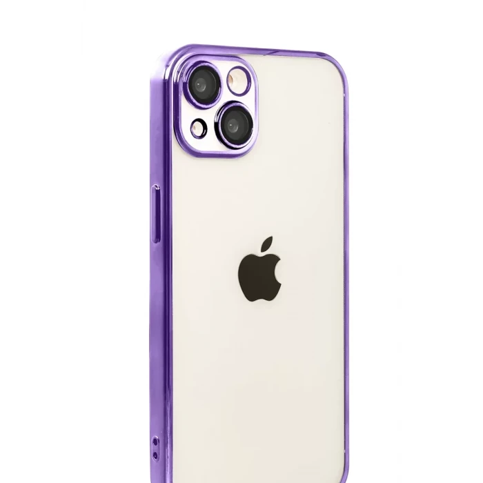 Newface Apple iPhone 15 Razer Lensli Silikon - Mor