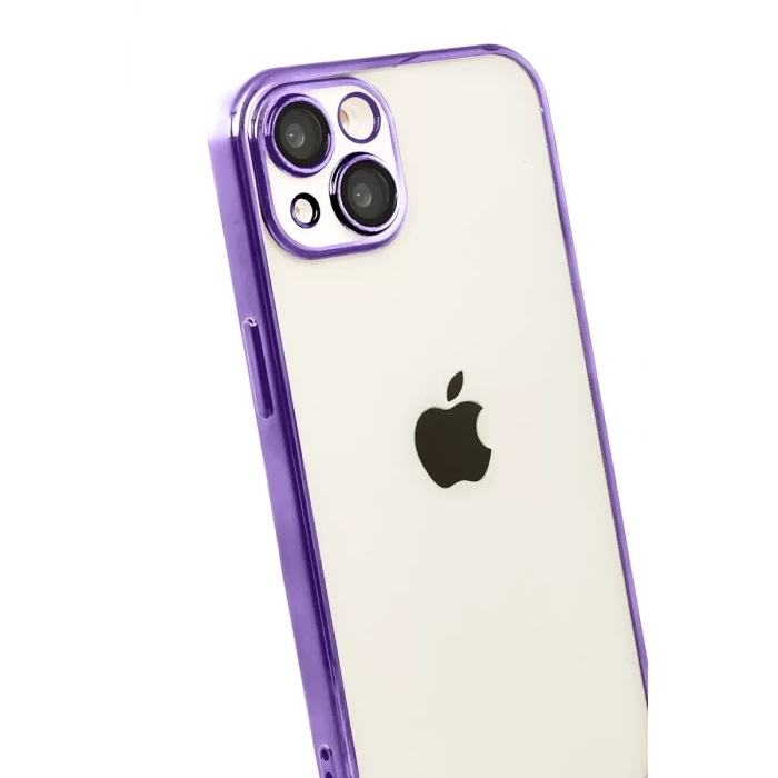 Newface Apple iPhone 15 Razer Lensli Silikon - Mor