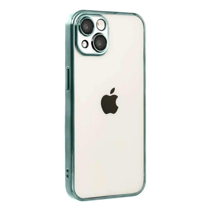 Newface Apple iPhone 15 Razer Lensli Silikon - Yeşil