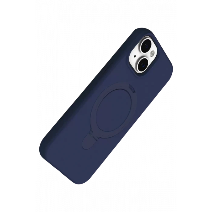 Newface Apple iPhone 15 Regal Magsafe Standlı Kapak - Lacivert