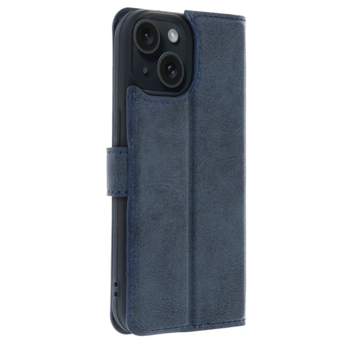 Newface Apple iPhone 15 Trend S Plus Kapaklı Kılıf - Lacivert