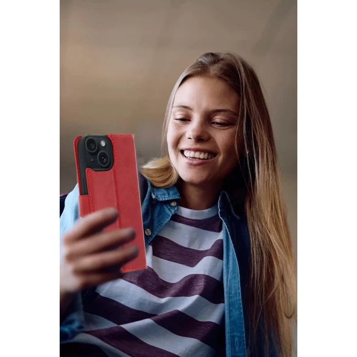 Newface Apple iPhone 15 Trend S Plus Kapaklı Kılıf - Lacivert