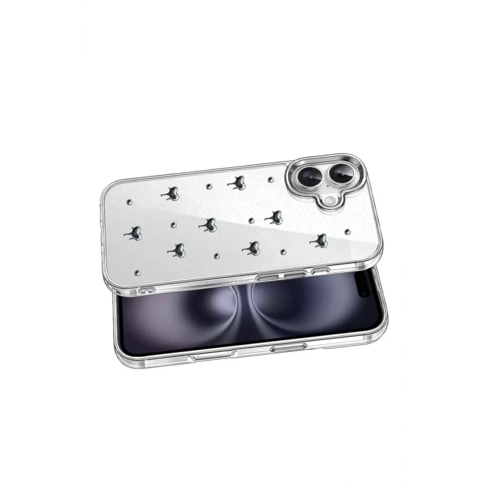 Newface Apple iPhone 16 Fiyonk Desenli Kapak - Desen 1
