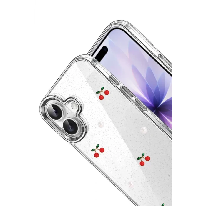 Newface Apple iPhone 16 Fiyonk Desenli Kapak - Desen 9