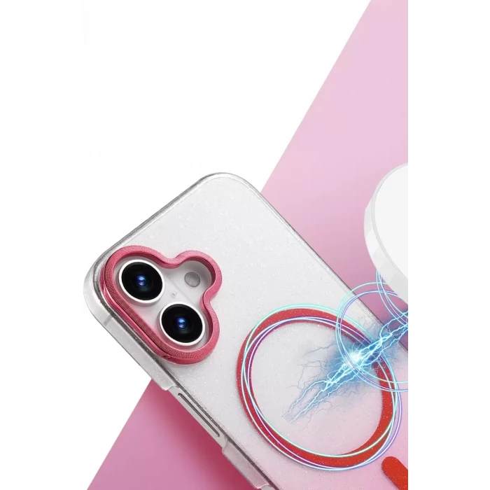 Newface Apple iPhone 16 Glossy Magsafe Kapak - Siyah