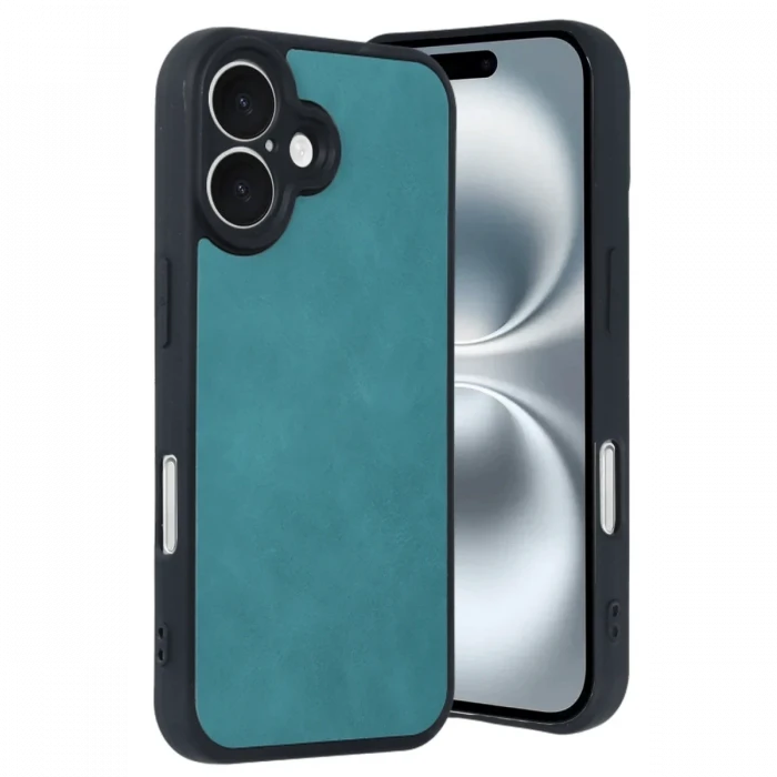 Newface Apple iPhone 16 Kılıf Aras Deri Kapak - Açık Yeşil