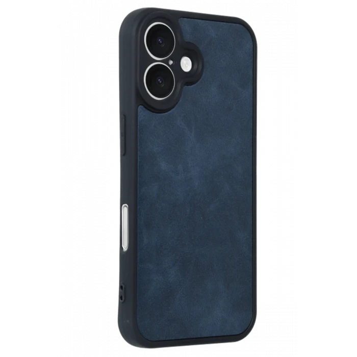 Newface Apple iPhone 16 Kılıf Aras Deri Kapak - Lacivert