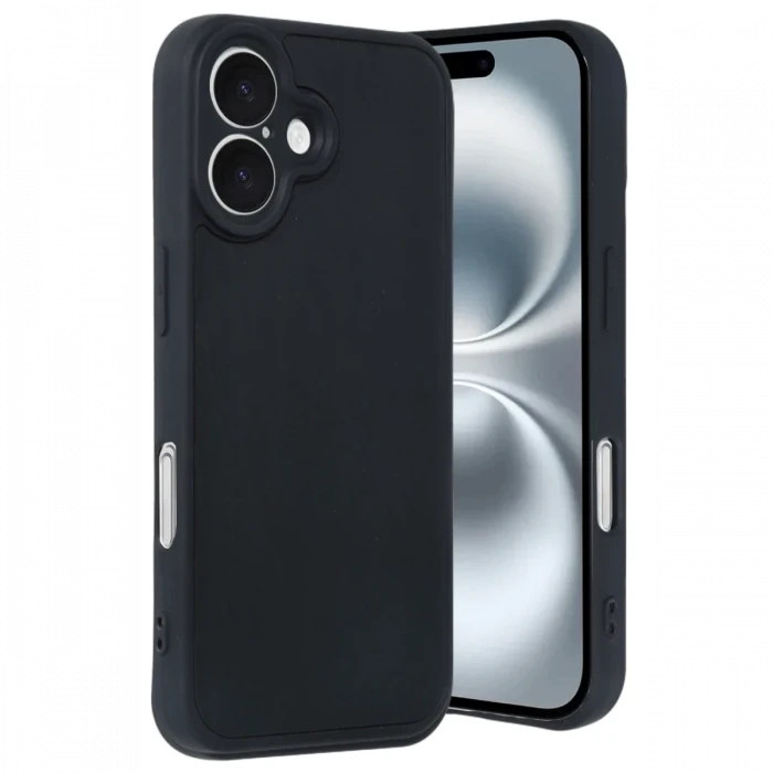 Newface Apple iPhone 16 Kılıf Aras Deri Kapak - Siyah