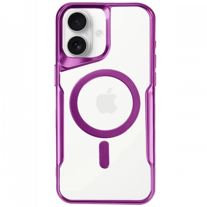 Newface Apple iPhone 16 Kılıf Boyi Magsafe Silikon Kapak - Pembe
