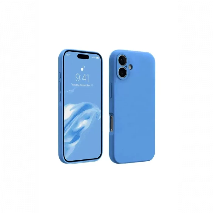 Newface Apple iPhone 16 Kılıf First Silikon - Mavi