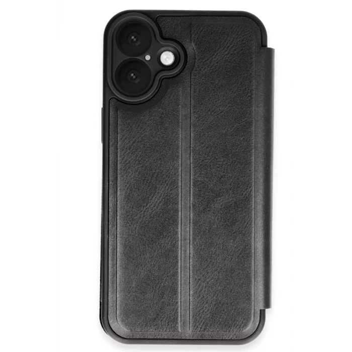 Newface Apple iPhone 16 Kılıf Flip Cover - Siyah