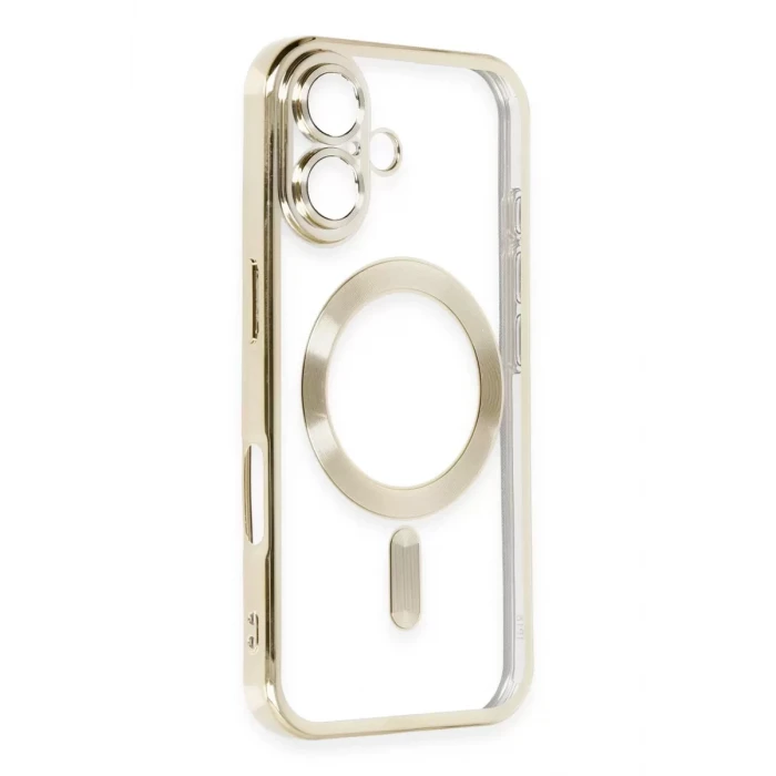 Newface Apple iPhone 16 Kılıf Kross Magneticsafe Kapak - Gold