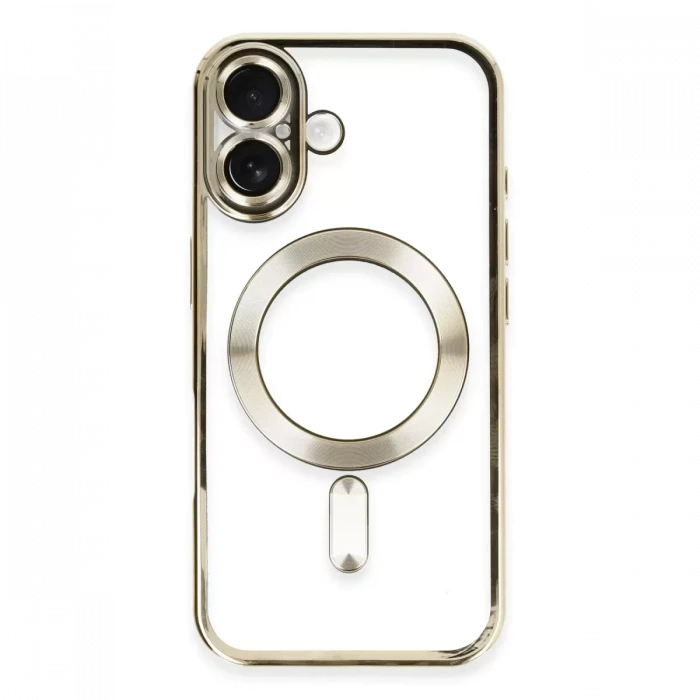 Newface Apple iPhone 16 Kılıf Kross Magneticsafe Kapak - Gold