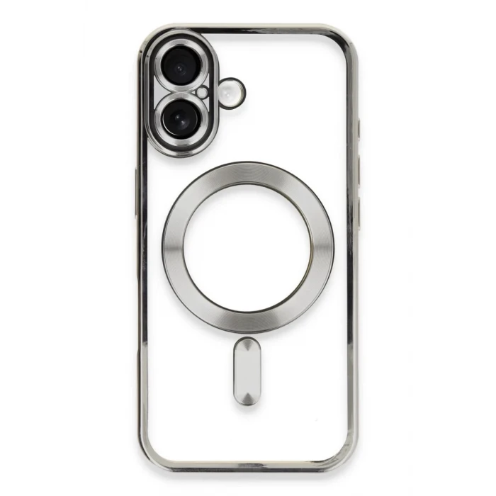 Newface Apple iPhone 16 Kılıf Kross Magneticsafe Kapak - Gümüş