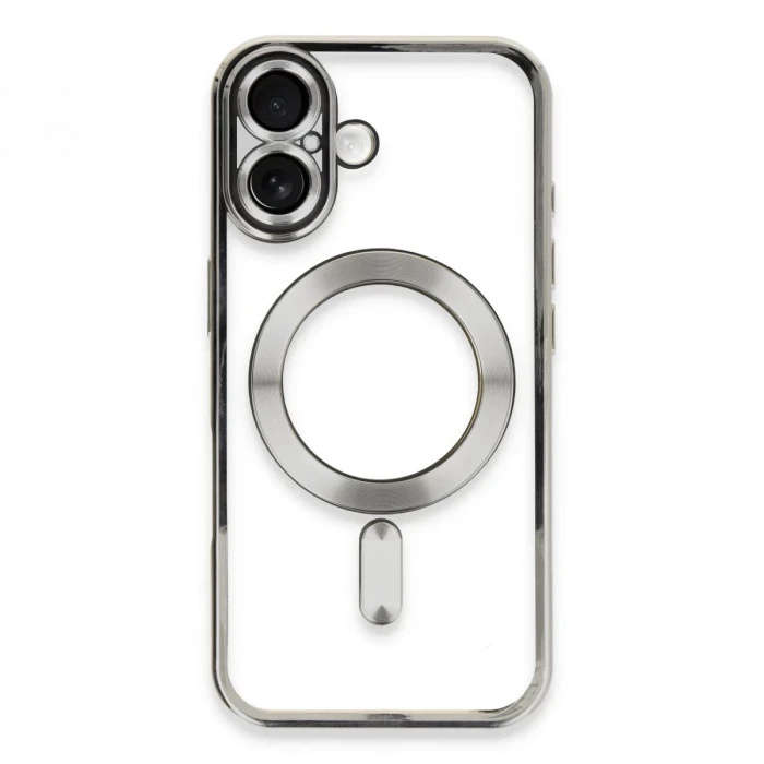 Newface Apple iPhone 16 Kılıf Kross Magneticsafe Kapak - Gümüş