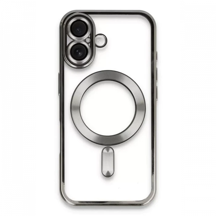 Newface Apple iPhone 16 Kılıf Kross Magneticsafe Kapak - Titan Gri