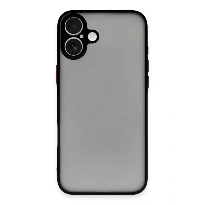 Newface Apple iPhone 16 Kılıf Montreal Silikon Kapak - Siyah